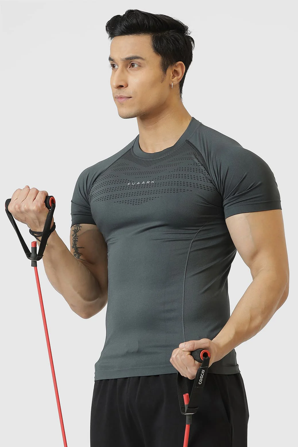 Power Seamless T-shirt Grey/Fuaark - Image 2