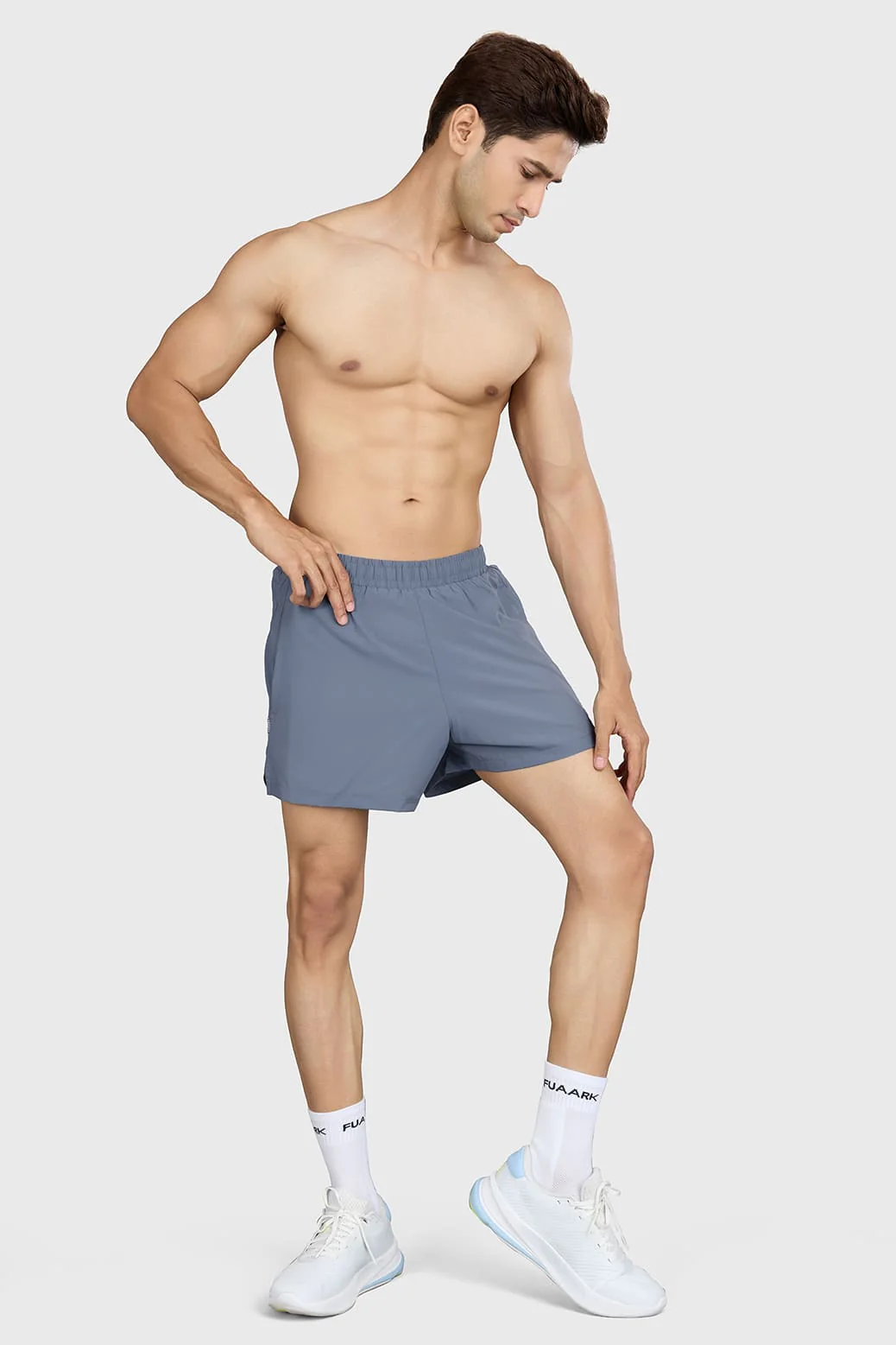 Pulse 4" Running Shorts Light Grey - Image 2
