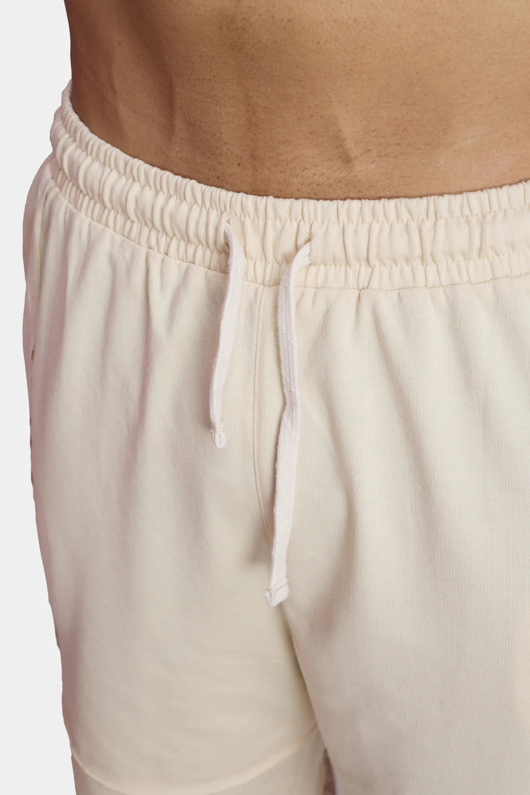 Raw Edge Oversized Shorts Beige - Image 4