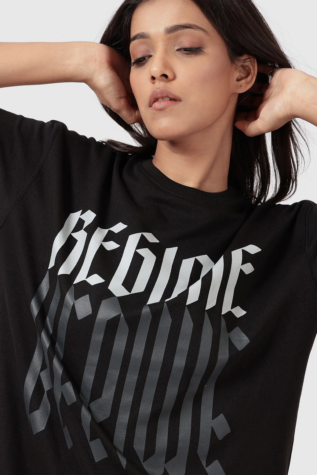 Regime Oversized T-shirts Black - Image 4