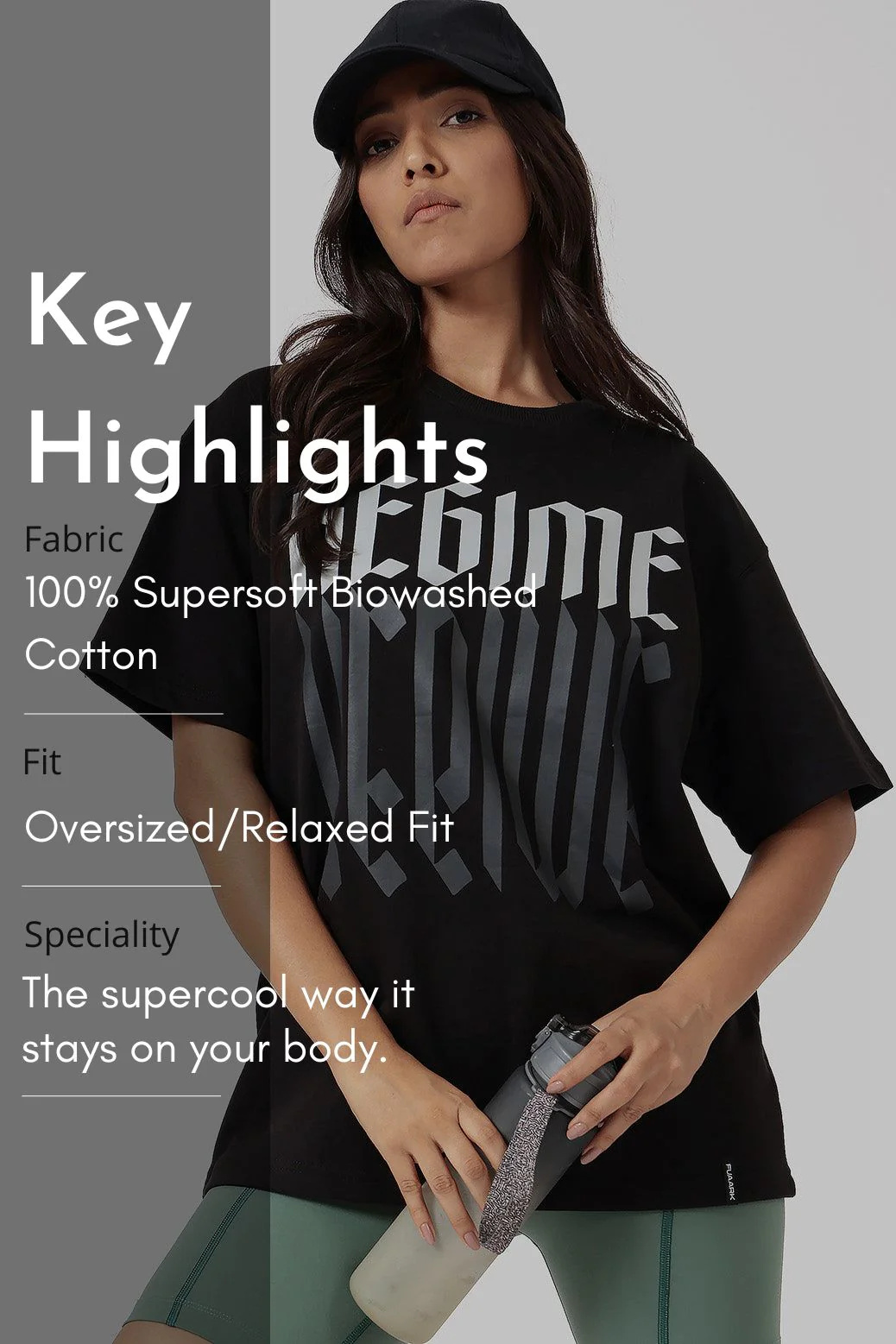 Regime Oversized T-shirts Black - Image 7