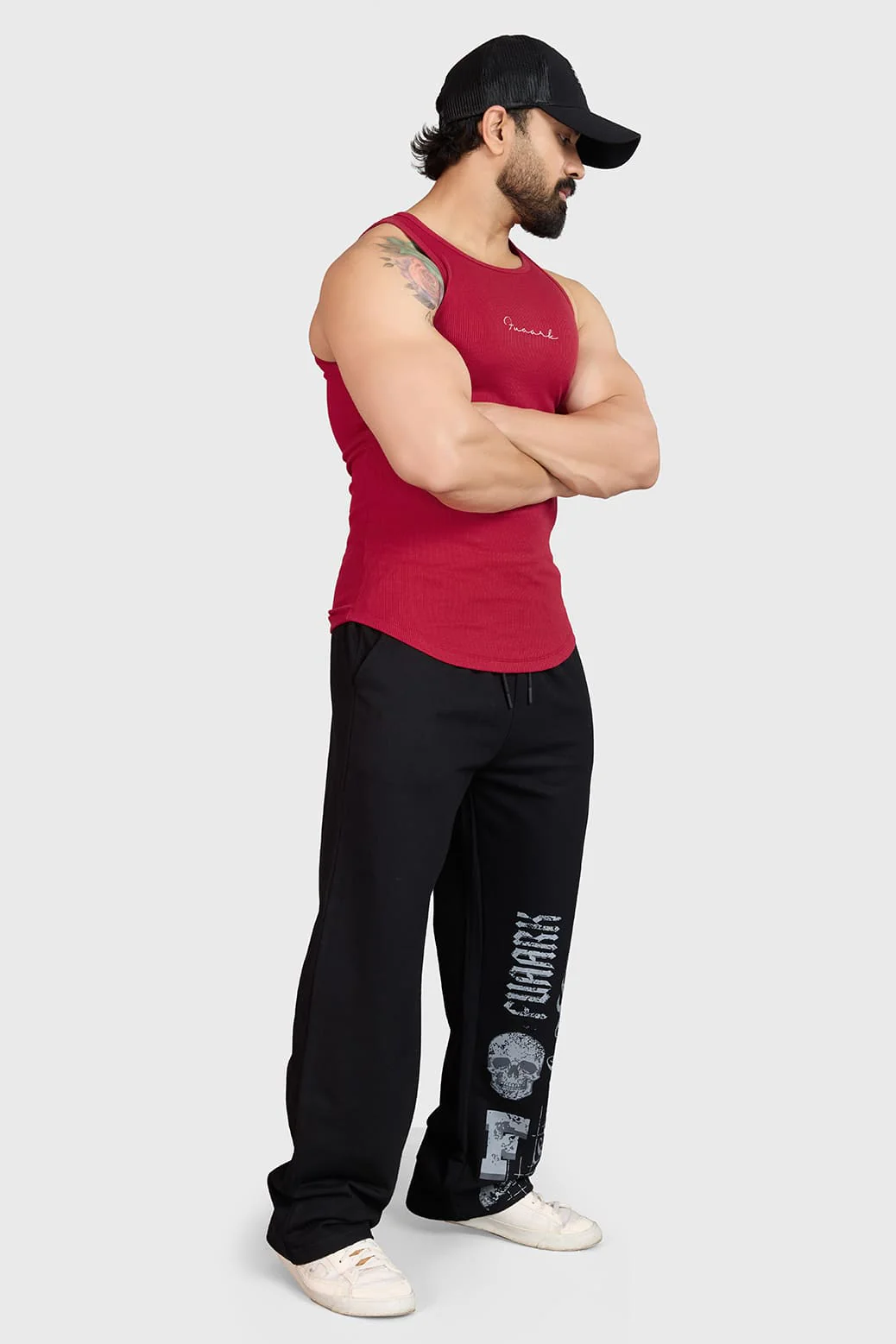 Ribbed Tank Red