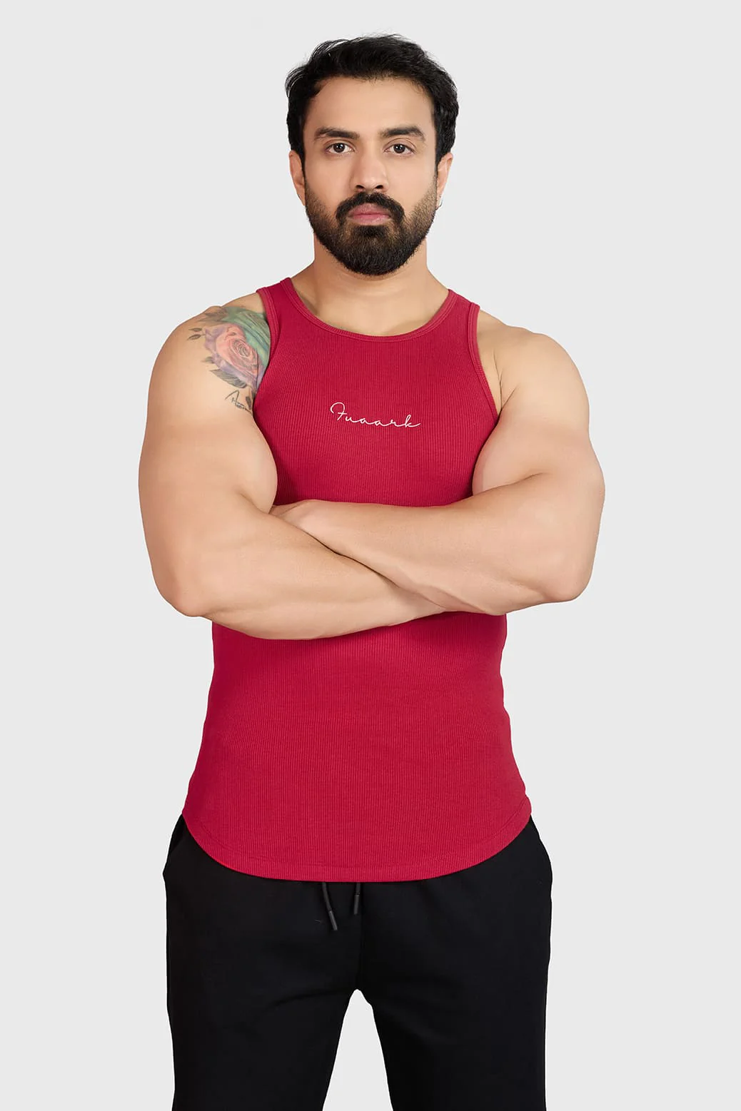 Ribbed Tank Red - Image 4