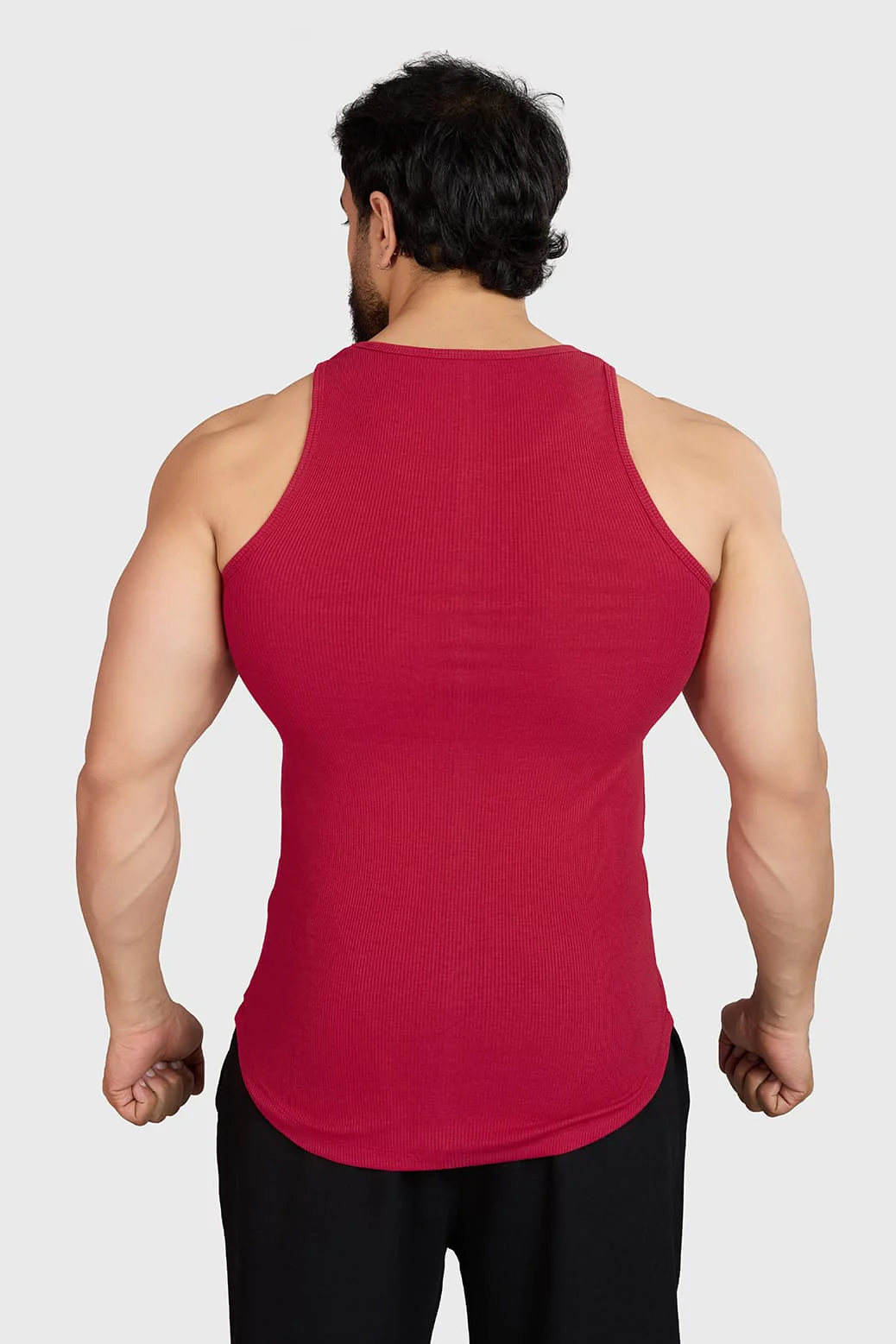 Ribbed Tank Red - Image 5
