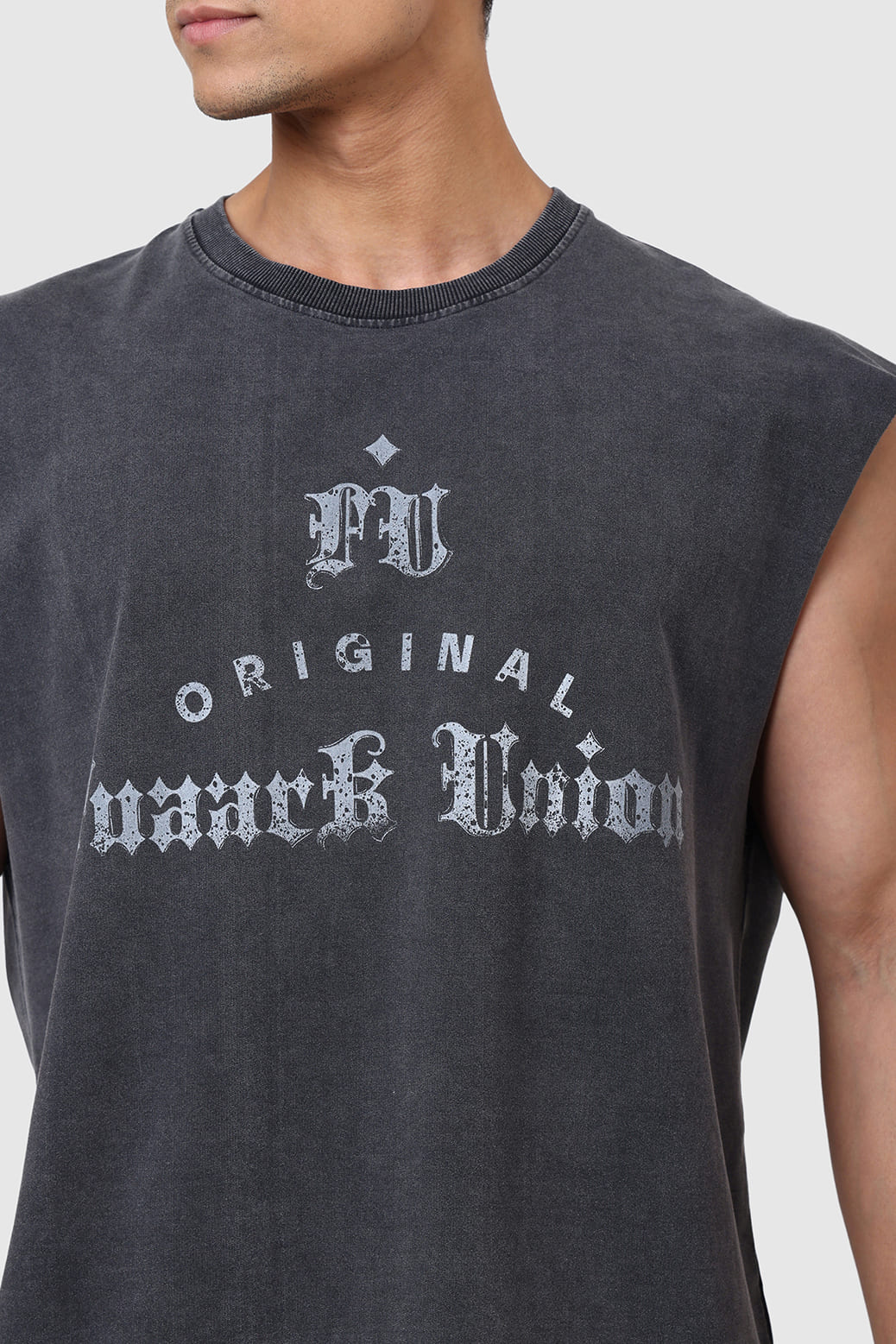 Shadow Washed Capsleeves Tank Dark Grey - Image 3
