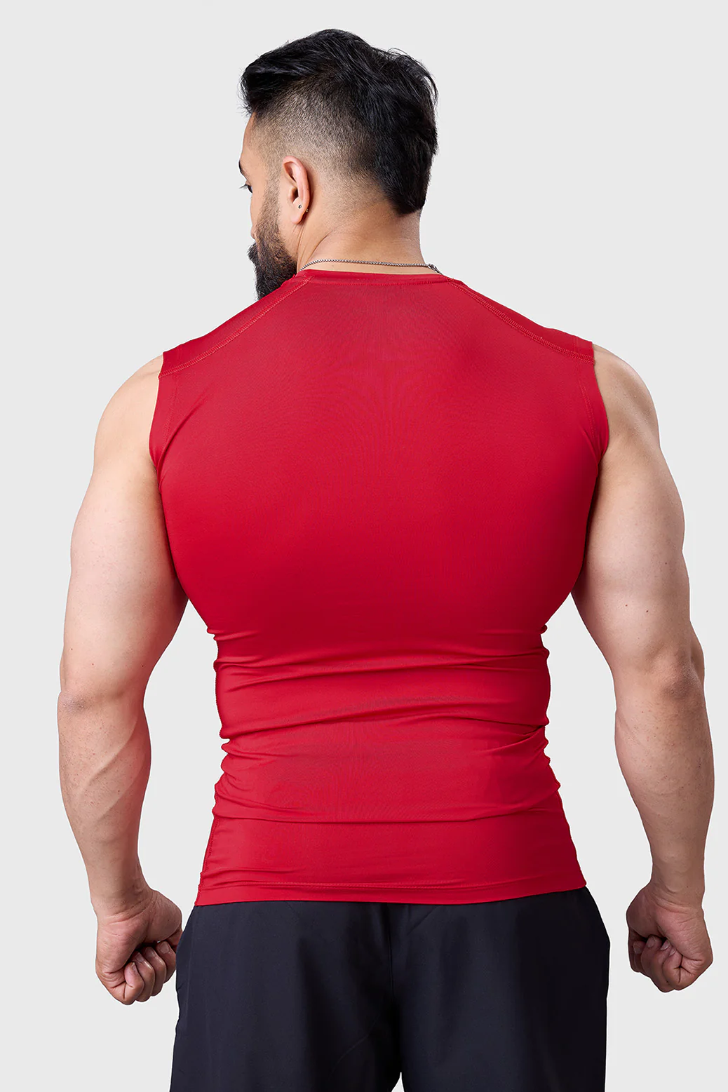 Compression Sleeveless Tank Red - Image 5