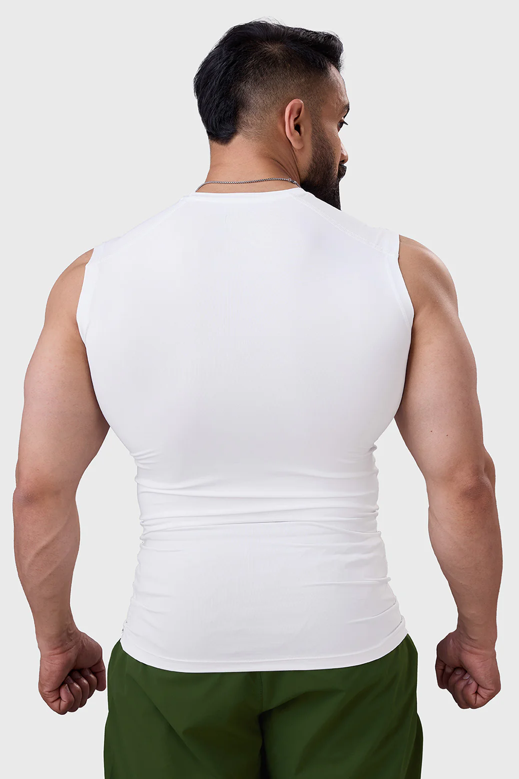 Compression Sleeveless Tank White - Image 5