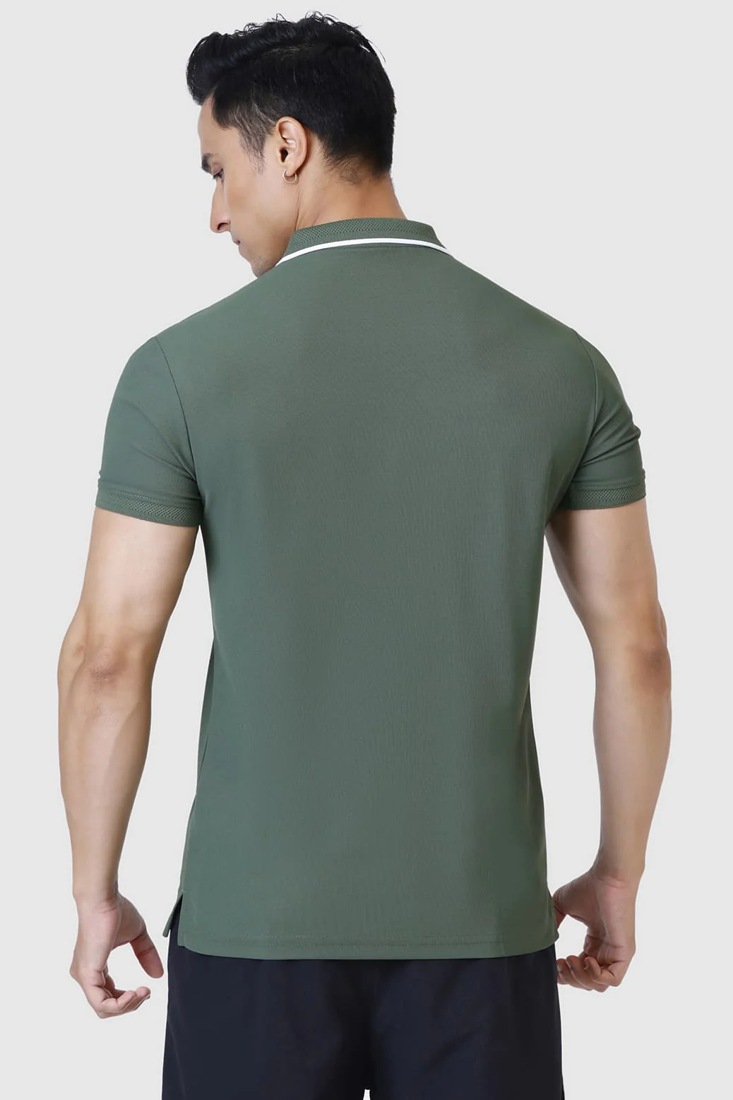 Stride Polo T-shirt Olive - Image 7