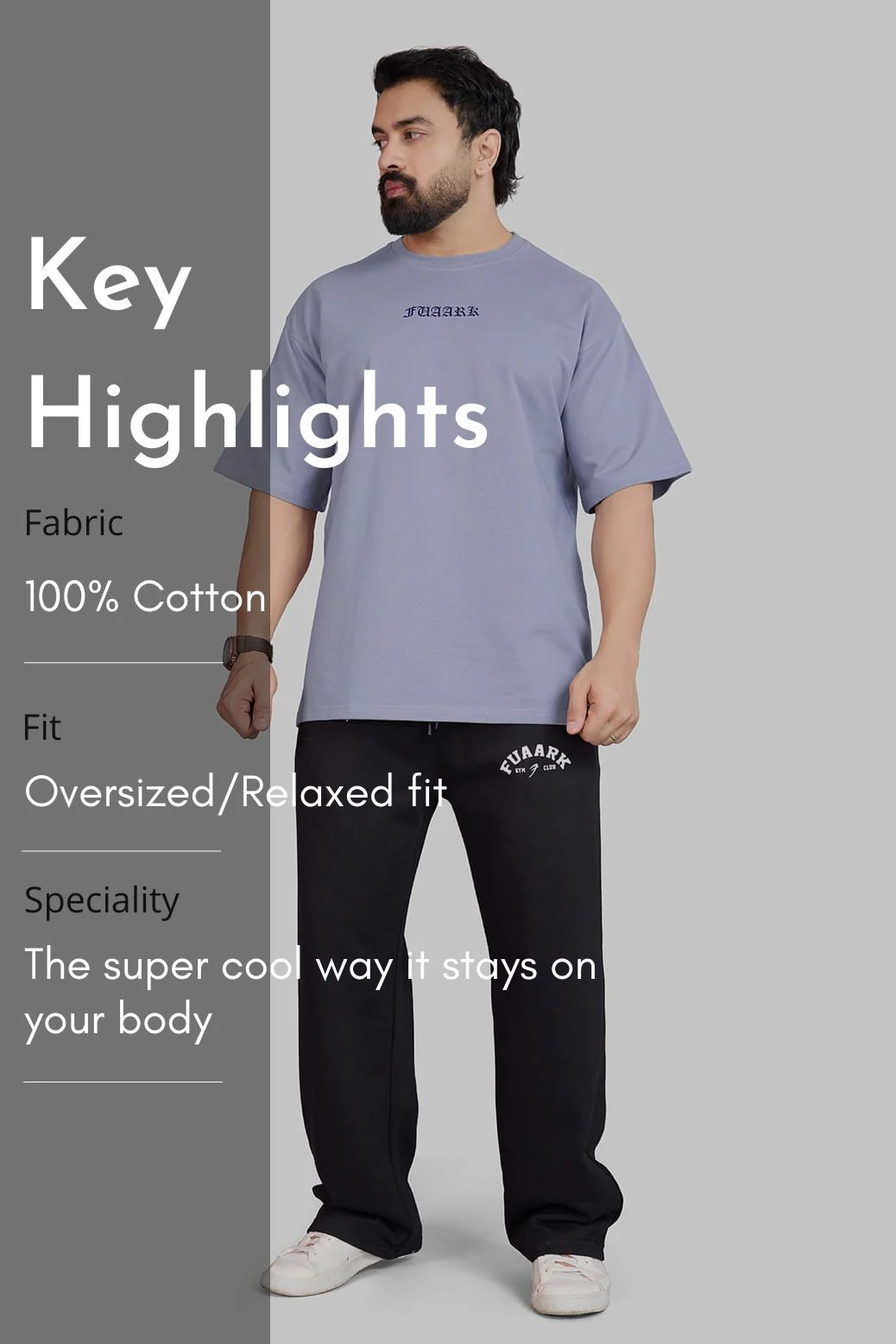 Sword Oversized T-shirt Light Grey - Image 7